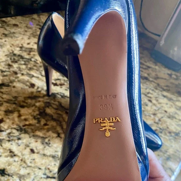 Prada Blue Patent Leather Heels - Picture 3 of 5